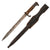 Original German Pre WWII Long Dress Sawback Stag Handle Bayonet by Alcoso with Scabbard and Frog Original Items