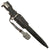 Original German WWII Fireman's Long Dress Sawback Bayonet with Scabbard, Frog, and Troddel Knot Original Items