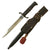 Original German WWII Fireman's Short Dress Sawback Bayonet with Painted Handle, Scabbard, Frog, and Troddel Knot Original Items