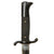 Original German WWII Fireman's Short Dress Sawback Bayonet with Painted Handle, Scabbard, Frog, and Troddel Knot Original Items