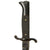 Original German WWII Fireman's Short Dress Sawback Bayonet with Painted Handle, Scabbard, Frog, and Troddel Knot Original Items