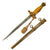 Original WWII German 2nd Model Kriegsmarine Naval Dagger by WKC Waffenfabrik with Steel Lightning Bolt Scabbard and Portepee - Unplated Blade Original Items