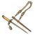 Original German WWII Early Army Heer Officer Dagger by F. W. Höller of Solingen with Scabbard, Hanger, and Portepee Original Items