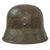 Original German WWI Bulgarian WWII Reissue M16 Stahlhelm with Crest & Liner - Replaced Chinstrap Bale - Si 66 Original Items