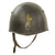 Original WWII Italian M33 Lightweight Parade Helmet Painted Black with MVSN Militia Stencil Original Items