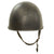 Original WWII Italian M33 Lightweight Parade Helmet Painted Black with MVSN Militia Stencil Original Items