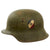 Original German WWII Named M42 Textured Paint Helmet with USGI Added Insignia and 1940 Dated 57cm Liner - stamped NS64 Original Items