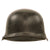 Original German WWII M34 Square Dip NSDAP Double Decal Civic Police Steel Helmet with 57cm Liner & Chinstrap - Ordnungspolizei Original Items