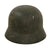 Original German WWII Army Heer No Decal M40 Steel Helmet with 57cm Liner and Chinstrap - Q64 Original Items