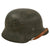 Original German WWII Army Heer No Decal M40 Steel Helmet with 57cm Liner and Chinstrap - Q64 Original Items