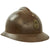 Original French WWII Italian Captured & Reissued M26 Adrian Helmet with Italian Air Force Insignia & Liner Original Items