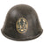 Original Netherlands WWII Dutch M34 Steel Helmet With Regional Police Insignia Decal - Liner & Rare Neck Guard Original Items