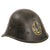 Original Netherlands WWII Dutch M34 Steel Helmet With Regional Police Insignia Decal - Liner & Rare Neck Guard Original Items