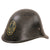 Original Netherlands WWII Dutch M34 Steel Helmet With Regional Police Insignia Decal - Liner & Rare Neck Guard Original Items