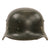 Original German WWII Finnish Issued Post War Decorated M35 Steel Helmet with 57cm Liner & Chinstrap - EF64