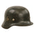 Original German WWII Finnish Issued Post War Decorated M35 Steel Helmet with 57cm Liner & Chinstrap - EF64