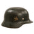 Original German WWII Finnish Issued Post War Decorated M35 Steel Helmet with 57cm Liner & Chinstrap - EF64