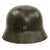 Original German WWII Finnish Issued Post War Decorated M35 Steel Helmet with 57cm Liner & Chinstrap - EF64