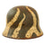 Original Finnish Continuation War German M35 Helmet with Sanitized Infantry Regiment 46 Skull Paint Job - EF64 Original Items