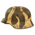 Original Finnish Continuation War German M35 Helmet with Sanitized Infantry Regiment 46 Skull Paint Job - EF64 Original Items