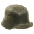 Original Imperial German WWI M16 Stahlhelm Army Helmet Shell with Partial Leather Liner & Wartime-Refurbishment & Repaint - Marked ET64 Original Items