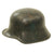 Original Imperial German WWI M16 Stahlhelm Army Helmet Shell with Partial Leather Liner & Wartime-Refurbishment & Repaint - Marked ET64 Original Items