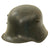 Original Imperial German WWI M16 Stahlhelm Army Helmet Shell with Partial Leather Liner & Wartime-Refurbishment & Repaint - Marked ET64 Original Items