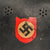 Original German WWII M34 Square Dip Fire Luftschutz Protection Police Helmet Shell with Double Decals & Comb Original Items
