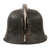 Original German WWII M34 Square Dip Fire Luftschutz Protection Police Helmet Shell with Double Decals & Comb Original Items