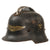 Original German WWII M34 Square Dip Fire Luftschutz Protection Police Helmet Shell with Double Decals & Comb Original Items