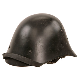 Original Netherlands WWII Dutch M34 Steel Helmet With Unusual Raw Edge