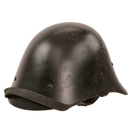 Original Netherlands WWII Dutch M34 Steel Helmet With Unusual Raw Edge
