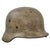 Original German WWII Luftwaffe Single Decal M40 Helmet Shell with Replica Snow Camouflage - Size 62 Shell Original Items