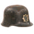Original German WWII Early M34 Civic Square Dip RLB Air Defense Steel Helmet with 55cm Liner Original Items