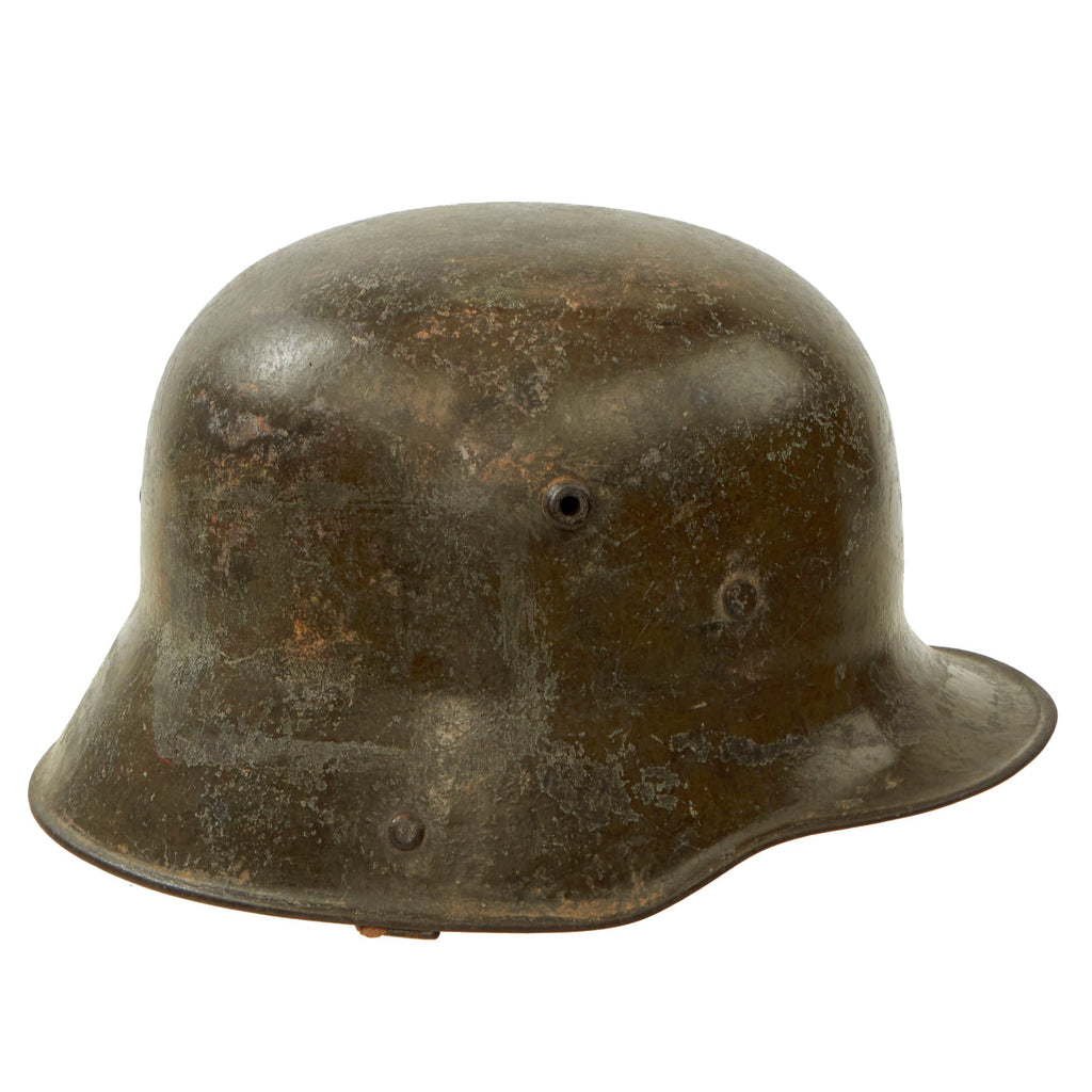 Original Imperial German WWI M16 Stahlhelm Helmet with Full Liner - Rare Maker W66 Original Items
