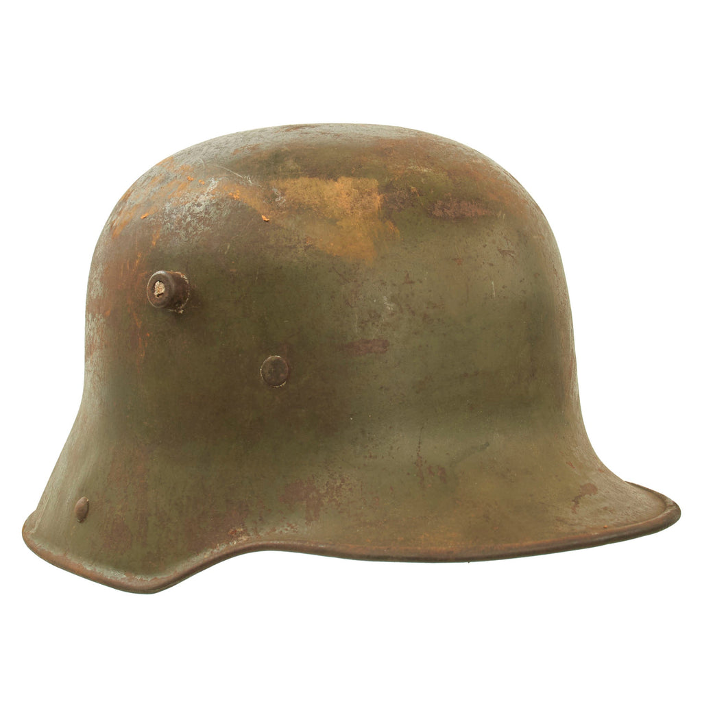 Original Imperial German WWI M16 Stahlhelm Helmet Shell with M1917 Liner Band - Marked Si 66 Original Items