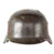 Original German WWII Battle Damaged Double Decal Civic Police M35 Steel Combat Helmet with 56cm Liner & Broken Chinstrap - SE64 Original Items
