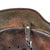 Original German WWII Battle Damaged Double Decal Civic Police M35 Steel Combat Helmet with 56cm Liner & Broken Chinstrap - SE64 Original Items