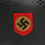 Original German WWII M34 Square Dip Fire Police Helmet with Rare Leather Neck Shield and Comb - Feuerwehr Original Items