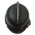 Original German WWII M34 Square Dip Fire Police Helmet with Rare Leather Neck Shield and Comb - Feuerwehr Original Items
