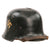 Original German Pre-WWII Early M34 Civic Square Dip First Pattern Double Decal Police Helmet with 55cm Liner and Chinstrap - Orpo Original Items