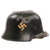 Original German Pre-WWII Early M34 Civic Square Dip First Pattern Double Decal Police Helmet with 55cm Liner and Chinstrap - Orpo Original Items