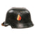 Original German Pre-WWII Early M34 Civic Square Dip First Pattern Double Decal Police Helmet with 55cm Liner and Chinstrap - Orpo Original Items