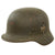 Original German WWII Heer Army M35 Single Decal Steel Helmet with 1931 Dated Liner - marked EF66 Original Items