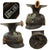 Original Imperial German WWI Ersatz Fully Steel Prussian M1915 Other Ranks Uhlan Tschapka with Cockades - Dated 1917 Original Items