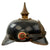 Original German WWI Bavarian Model 1914 Tin Plate Pickelhaube Helmet with Helmet Cover & Added Numbers - Eisenblech Ersatz-Helme - Manufactured by Bing of Nurnberg Original Items