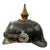 Original German WWI Bavarian Model 1914 Tin Plate Pickelhaube Helmet with Helmet Cover & Added Numbers - Eisenblech Ersatz-Helme - Manufactured by Bing of Nurnberg Original Items