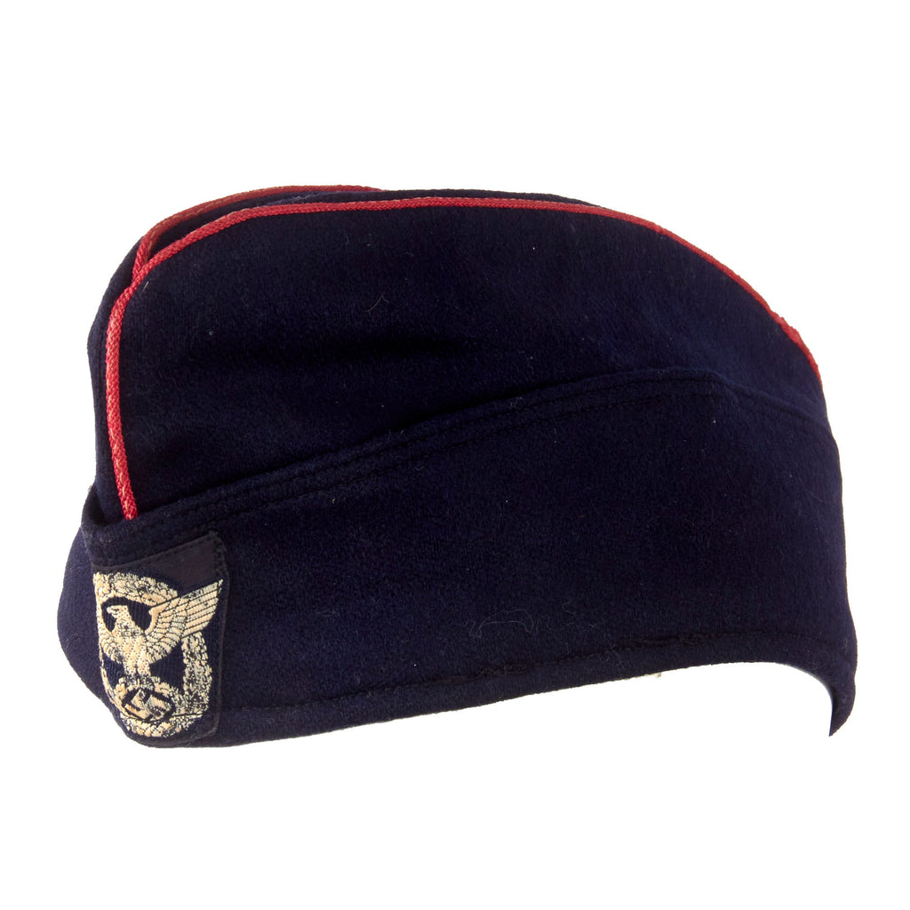 Original German WWII Fire Protection Police EM-NCO M38 Overseas Cap Original Items