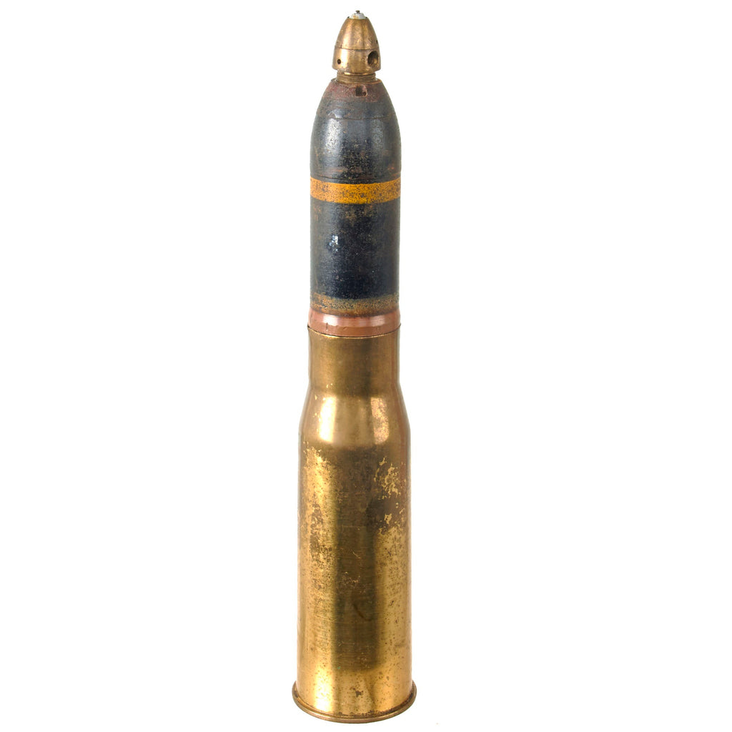 Original Japanese WWII Imperial Japanese Army 37mm Round For The Type 94 Anti-Tank Gun Dated 1940 - Inert Original Items