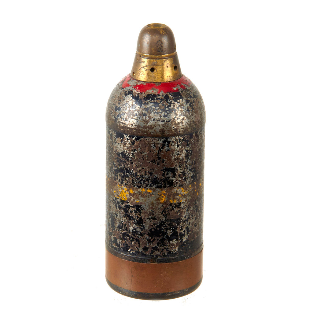 Original Japanese WWII Type 89 Knee Mortar 50mm Grenade Discharger Inert Round - Dated 1940 Original Items